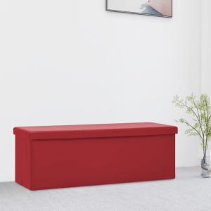 Faltbare Sitzbank mit Stauraum Weinrot PVC