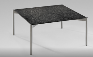 Couchtisch 'Venjakob', Granit Steel grey satiniert, 75 x 75 cm