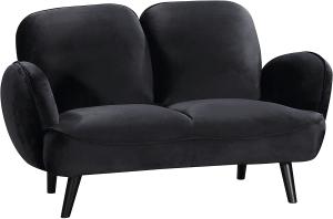 Atlantic Home Collection BEN, 2-Sitzer Sofa, Samt, schwarz