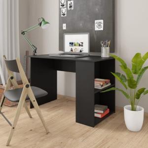 Schreibtisch, Spanplatte Schwarz, 110 × 60 × 73 cm
