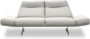 DOMO Collection Sofa Arezzo, elegante Designer Couch mit Relaxfunktion, 2er Polster, 2,5-Sitzer, grau, 219x99x94