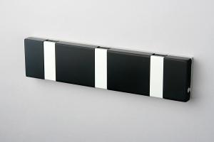 Knax Lite 3 schwarz Luxus-Hakenleiste für Bad & Küche Länge 20 cm
