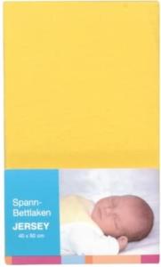 Baby-Plus Spannbettlaken Jersey gelb, 40x90 cm