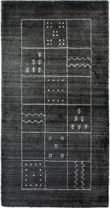 Morgenland Gabbeh Teppich - Loribaft Indus - 140 x 70 cm - dunkelgrau