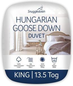 Snuggledown Bettdecke ungarische Gänsedaunen, 13.5 Tog Winter Warm, King Size