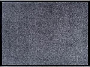 Teppich Boss waschbare In- & Outdoor Fußmatte Uni einfarbig - grau - 80x120x0,7cm