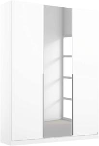 Rauch Möbel Alabama Schrank Kleiderschrank Drehtürenschrank Weiß mit Spiegel 3-türig inklusive Zubehörpaket Premium 2 Kleiderstangen, 5 Einlegeböden, 1 Schubkasteneinsatz BxHxT 136x210x54 cm
