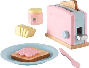 KidKraft 63374 Spielset Spielzeug-Set mit Toaster, Pastellfarben