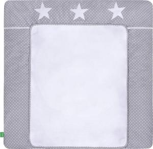 LULANDO 'White Dots/Grey Stars' Wickelauflage 75 x 80 cm grau/weiß