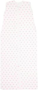 ZOLLNER Mädchen Schlafsack für den Sommer, Baumwolle 110 cm weiß/rosa Herzen