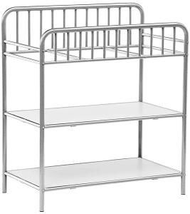 Polini-Kids 'Vintage' Wickeltisch, Metall silber, 87,5 x 48,6 x 100,2 cm