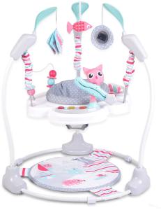Moni Hopser Bon Voyage, drehbarer Sitz, höhenverstellbar, hängendes Spielzeug pink