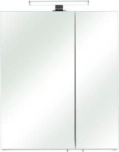 Spiegelschrank 'Amora' mit LED-Beleuchtung, Eiche weiß