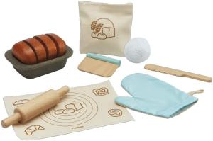 PlanToys Holzspielzeug Set für fantasievolles Spielen Brot Backset