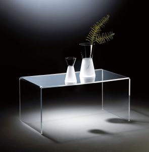 Hochwertiger Acryl-Glas Couchtisch, klar, 90 x 50 cm, H 42 cm, Acryl-Glas-Stärke 12 mm, 90 x 50 cm, H 42 cm,