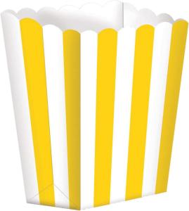 süßigkeitenschalen Streifen 5 Stück 9,5 x 13,5 cm gelb