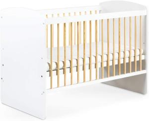 Babybett Kinderbett Gitterbett 60x120 mit Schublade hhenverstellbar & herausnehmbare Sprossen mit Matratze | sehr stabil maximale Sicherheit Made in Europe