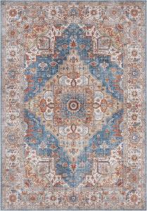Vintage Teppich Sylla Jeansblau - 120x160x0,5cm