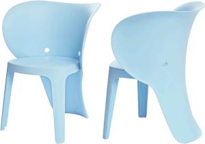 SoBuy 'Elefant' Kinderstühle mit Lehne, 2er-Set blau