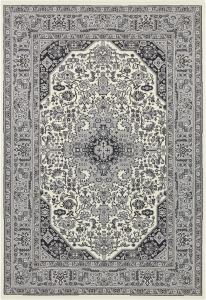 Orientalischer Kurzflor Teppich Skazar Isfahan Creme - 80x150x0,9cm
