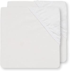 Jollein Spannbettlaken Baumwolle Weiß 40 x 90 cm