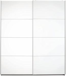 Rauch Möbel Caracas Schrank Kleiderschrank Schwebetürenschrank Weiß 2-türig inkl. Zubehörpaket Premium 6 Einlegeböden, 2 Kleiderstangen, 1 Hakenleiste, Türdämpfer-Set, BxHxT 181x210x62 cm