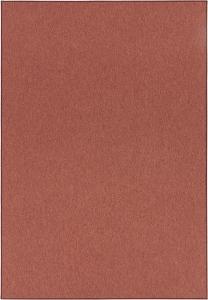 Feinschlingen Teppich Casual Terracotta Uni Meliert - 80x150x0,4cm