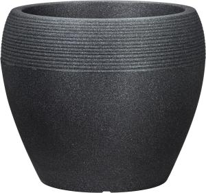 Scheurich Pflanzgefäß Lineo Ø 40 x 32,7 cm schwarz granit