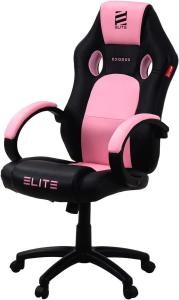 ELITE Gaming Stuhl MG100 EXODUS - Ergonomischer Bürostuhl - Schreibtischstuhl - Chefsessel - Sessel - Racing Gaming-Stuhl - Gamingstuhl - Drehstuhl - Chair - Kunstleder Sportsitz (Schwarz/Pink/Weiß)