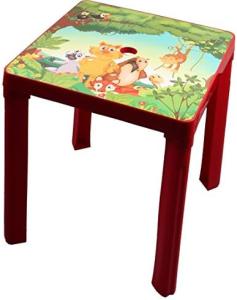 Kindertisch mit Aufdruck rot