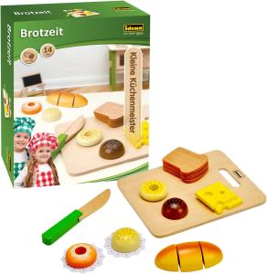 Idena - Kleine Küchenmeister Brotzeit aus Holz Spielzeug Kinder Küche