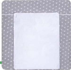 LULANDO 'White Stars/grey' Wickelauflage 75 x 80 cm grau/Weiß