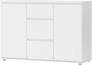 Sideboard mit Türen und Schubladen, weiße Farbe, 119,45 x 83,7 x 40 cm