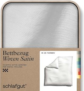 Schlafgut Woven Satin Bettwäsche | Bettbezug einzeln 240x220 cm | full-white