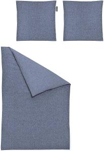 Irisette Mako-Satin Kissenbezug 1 teilig Kissenhüle 40 x 80 cm Kopfkissenbezug Carla-Ki 8253-21 blau