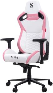 Elite Gaming-Stuhl Mercenary Bürostuhl Gaming-Chair Schreibtischstuhl Gaming (Weiß/Pink)