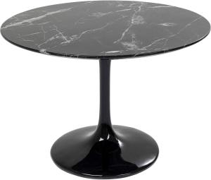 Kare Tisch Solo Marble Schwarz Ø110 Esszimmertische, Polyresin, 110cm