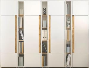 Aktenschrank Set Center in weiß und Eiche Wotan 260 x 200 cm