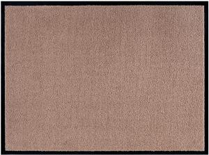 Teppich Boss waschbare In- & Outdoor Fußmatte Uni einfarbig - beige - 60x80x0,7cm