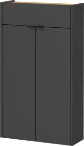 Germania Hängender Mehrzweckschrank 1397-549 GW-Ameca, in Graphit/Eiche, geringe Tiefe, optimal für schmale Flure, 56 x 97 x 22 cm (BxHxT)