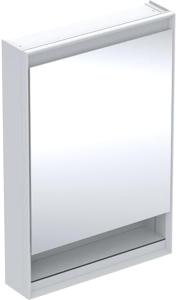 Geberit ONE Spiegelschrank mit ComfortLight, 1 Tür, mit Nische, Aufputzmontage, Aluminium eloxiert, 60x90cm, 505.83, Ausführung: Anschlag links - 505.830.00.1