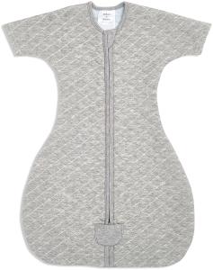 aden + anais™ snug fit Baby-Schlafsack, 100% Baumwolle, tragbare Decke für Mädchen und Jungen, atmungsaktiver und Warmer Schlafsack mit Ärmeln für Neugeborene, 1,5 TOG Wert, 6-9 Monate, Grey/Blue