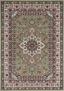 Orientalischer Kurzflor Teppich Parun Täbriz Grün - 200x290x0,9cm