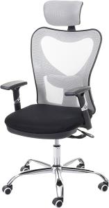 Bürostuhl HWC-F13, Schreibtischstuhl Drehstuhl, Sliding-Funktion 150kg belastbar Stoff/Textil ~ schwarz/grau