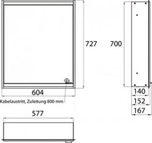 Emco prime 2 Lichtspiegelschrank, 600 mm, 1 Tür, Anschlag rechts, Unterputzmodell, IP 20, mit Lichtpaket, Ausführung: Glasrückwand verspiegelt - 949706032