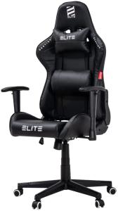 ELITE Gaming Stuhl MG200 DESTINY - Ergonomischer Bürostuhl - Schreibtischstuhl - Chefsessel - Sessel - Racing Gaming-Stuhl - Gamingstuhl - Drehstuhl - Chair - Kunstleder Sportsitz (Schwarz)