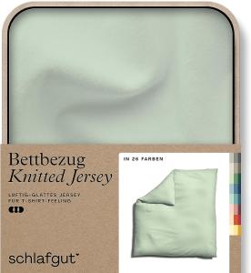 Schlafgut Knitted Jersey Bettwäsche | Bettbezug einzeln 200x200 cm | green-light