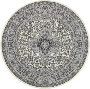 Orientalischer Kurzflor Teppich Skazar Isfahan Creme - 160 cm Durchmesser