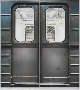 FORTE 'Plakato' Schwebetürenschrank weiß mit Motivdruck Metro" 170 x 190 cm"