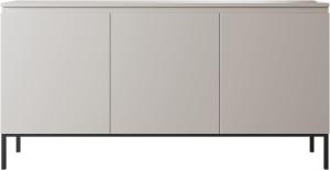 Selsey Bemmi Sideboard Kommode 3-türig, Grau mit Metallbeinen, 150 cm